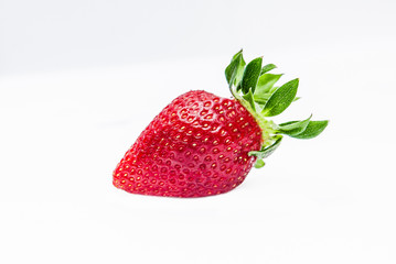 Fresh organic strawberry isolated on white background