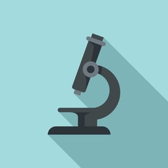 Microscope icon. Flat illustration of microscope vector icon for web design