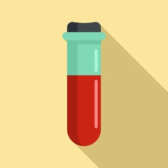 Lab test blood icon. Flat illustration of lab test blood vector icon for web design