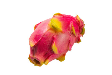 Sweet tasty dragon fruit or pitaya isolated on white