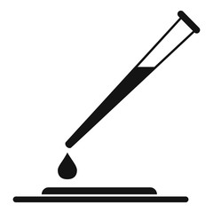 Blood testing icon. Simple illustration of blood testing vector icon for web design isolated on white background