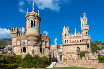 Fototapeta na wymiar Colomares castle monument near Malaga town, Spain 