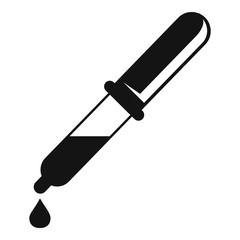 Drop blood test icon. Simple illustration of drop blood test vector icon for web design isolated on white background