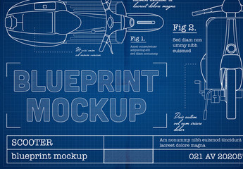 Blueprint Sketch Mockup