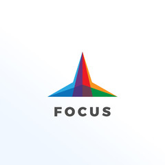 Abstract Focus Spectrum Shape Logo Template