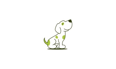 d, dog, green, cartoon, symbol, funny, black, animal, a