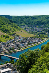 Fototapeta na wymiar Cityscape of Cochem, historic German city along the river Moselle