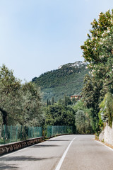 Road in a mountainous area. Beautiful road in the mountains