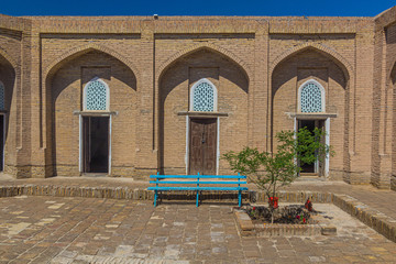 Courtyard in the old town of Khiva, Uzbekistan
