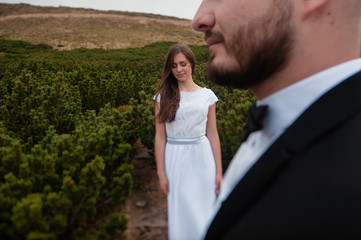Wedding couples photoshoot in beautiful carpathian mountains