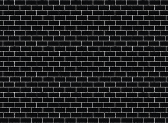 Fototapeta na wymiar Brick wall seamless pattern. Realistic black brick texture. Endless vector background.