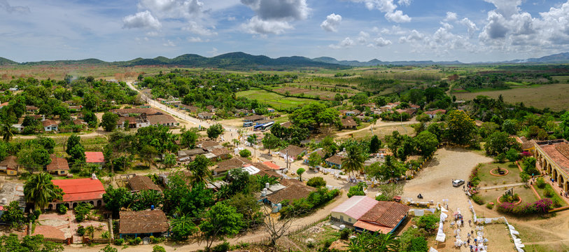 Panoramic view from The old slave tower called Manaca Iznaga near Trinidad, Cuba