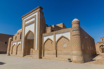 Fototapeta na wymiar Muhammad Amin lnaq Madrasa in the old town of Khiva, Uzbekistan