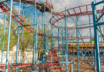 Fototapeta premium roller coaster ride