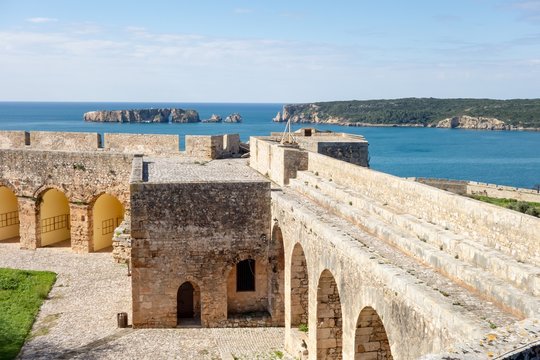 The brick wall in the Pylos Castle (Niokastro, Neokastro) in Pylos city, Greece