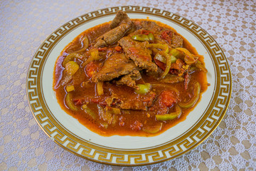 Typical meal of Turkmenistan - kakmach