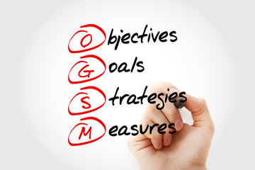 Fototapeta premium OGSM acronym, business concept background