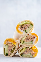 Tuna melt wrap