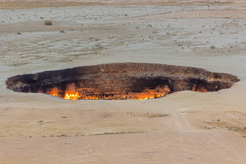 Darvaza (Derweze) gas crater (Door to Hell or Gates of Hell) in Turkmenistan