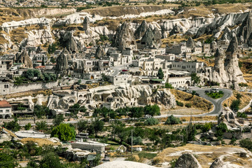 Obraz premium The town of Goreme-Cappadocia, the tourism capital of Turkey