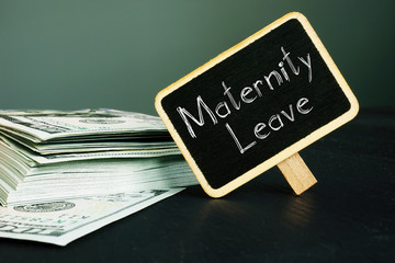 Maternity Leave is shown on the conceptual business photo