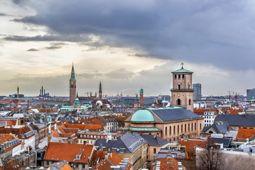 Fototapeta na wymiar View of the Copenhagen, Denmark
