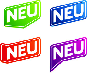 Set of colorful corner ribbons for selling catalog pages or banner decoration, realistic vector illustration, illustration isolated on white background.