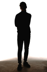 Silhouette trendy man