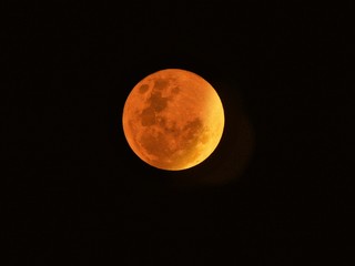 full moon rising, blood red moon
