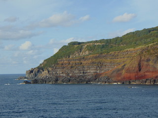 Fototapeta premium Férias na Ilha Terceira Açores - Portugal, mar, céu, costa, flores