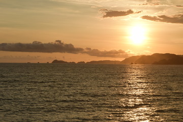 sunset over the ocean