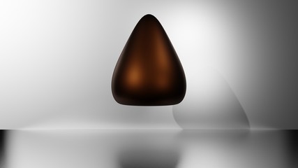 Chocolate on white background. 3d rendering