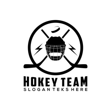 hokey team logo design vector