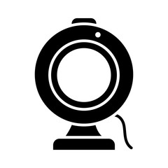 web camera icon, silhouette style