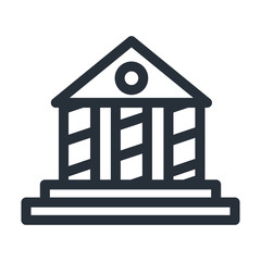 bank line style icon vector design
