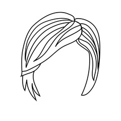 Contour silhouette hairstyle hair haircut