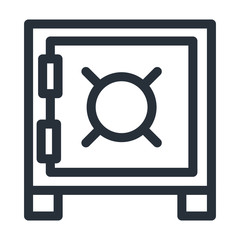 strongbox line style icon vector design