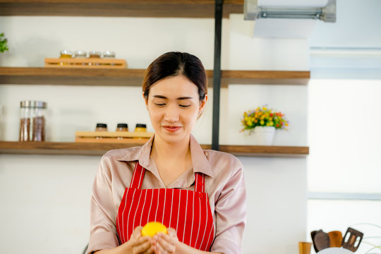 young woman social media influencer teaching cooking Vegan food online vlog on video recording streaming working from home during virus pandemic