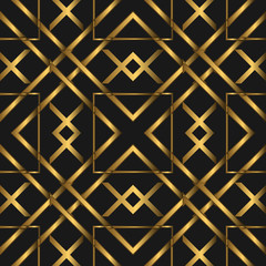 Golden Luxurious Seamless Pattern