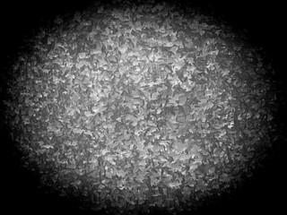 Background looks like a oval vignetted fragment of a galvanized iron plate.