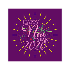 Happy New Year 2020 hand lettering