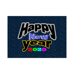 Naklejka premium Happy New Year 2020. Vector Design for Background
