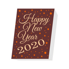 Happy New Year 2020. Vector Design for Background