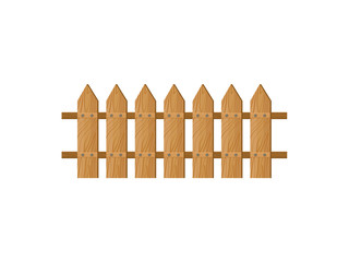Garden furniture Wooden fence. Vector isolated illustration on white background