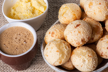 Traditional Brazilian cheese bread.