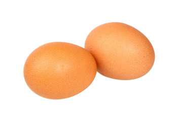 Brown Chicken Eggs close up.
