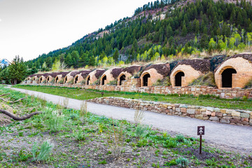 Redstone Coke Oven Historic District ruins in summer day