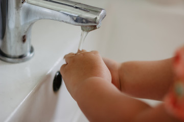 washing hands with soap