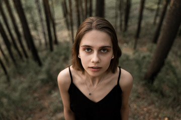 portrait of a girl in the forest