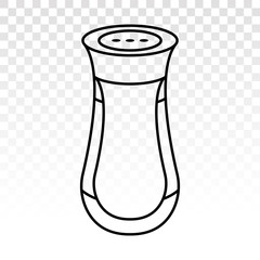 Salt shaker / pepper shaker bottle line art icon for apps and websites